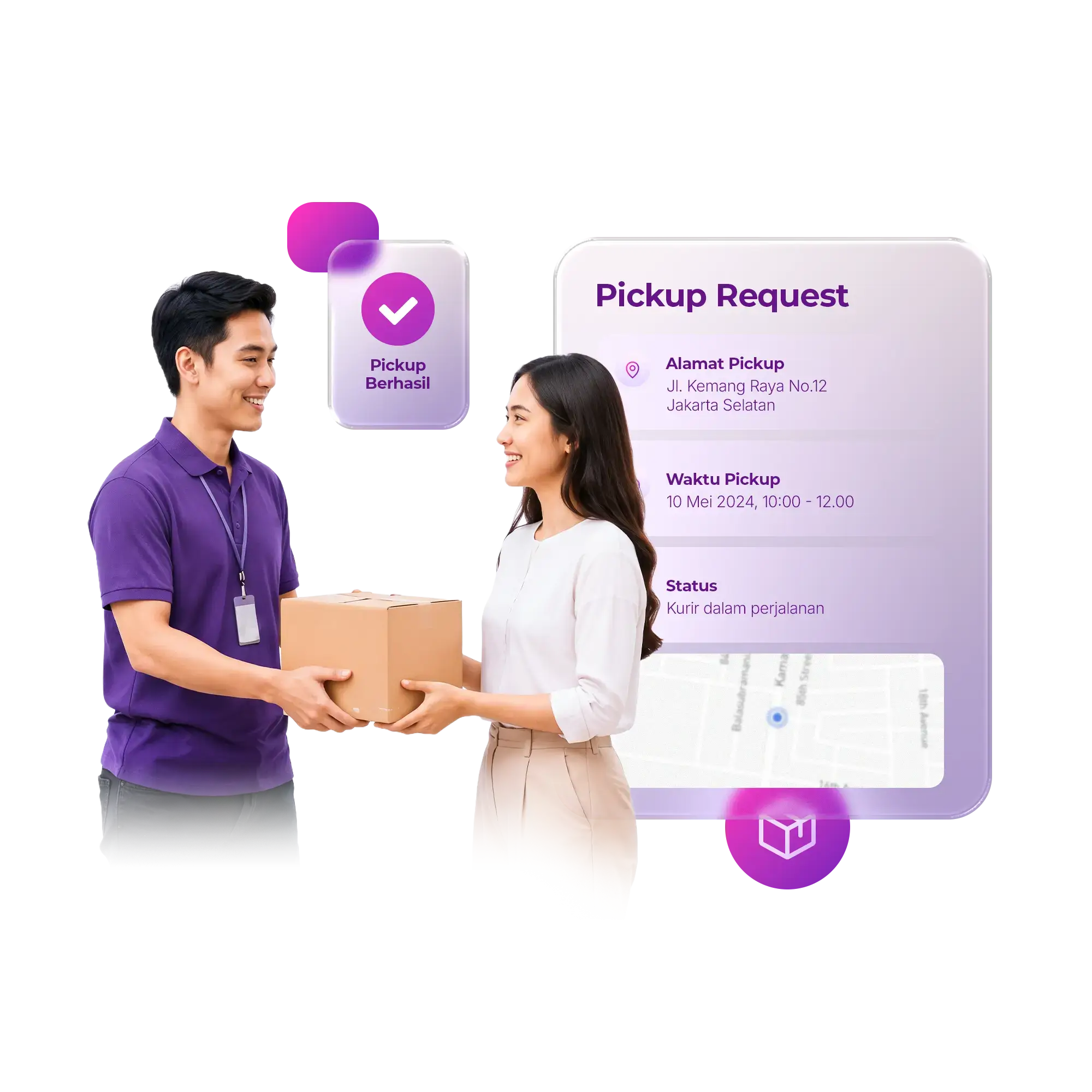 Ilustrasi alur pengiriman door-to-door internasional